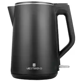 WestBend - 1500W 1.5L Cordless Kettle with Stainless Interior - Black