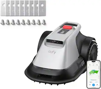 eufy - Robot Lawn Mower E15 ,Max 0.2 Acres,Wireless Robot Mower with Auto Mapping,Vision Navigation + Official Accessories - Gray