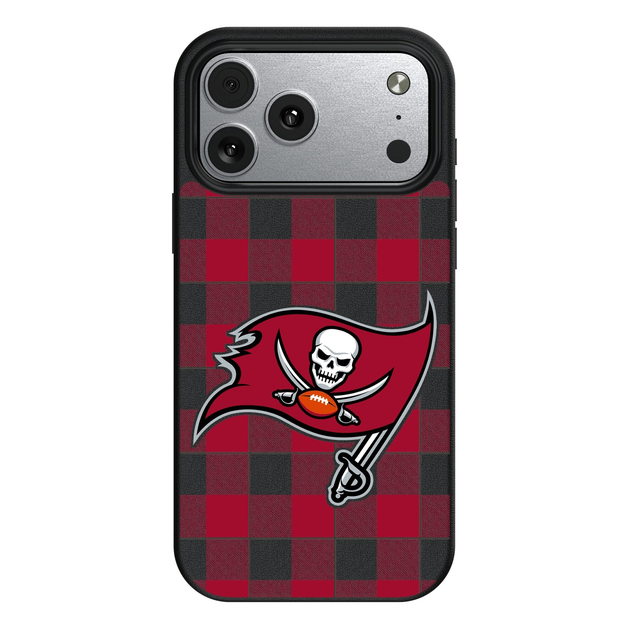 Keyscaper - NFL - Tampa Bay Buccaneers Plaid Magnetic Bump iPhone Case - 17 - Black price history on PriceWatchPro