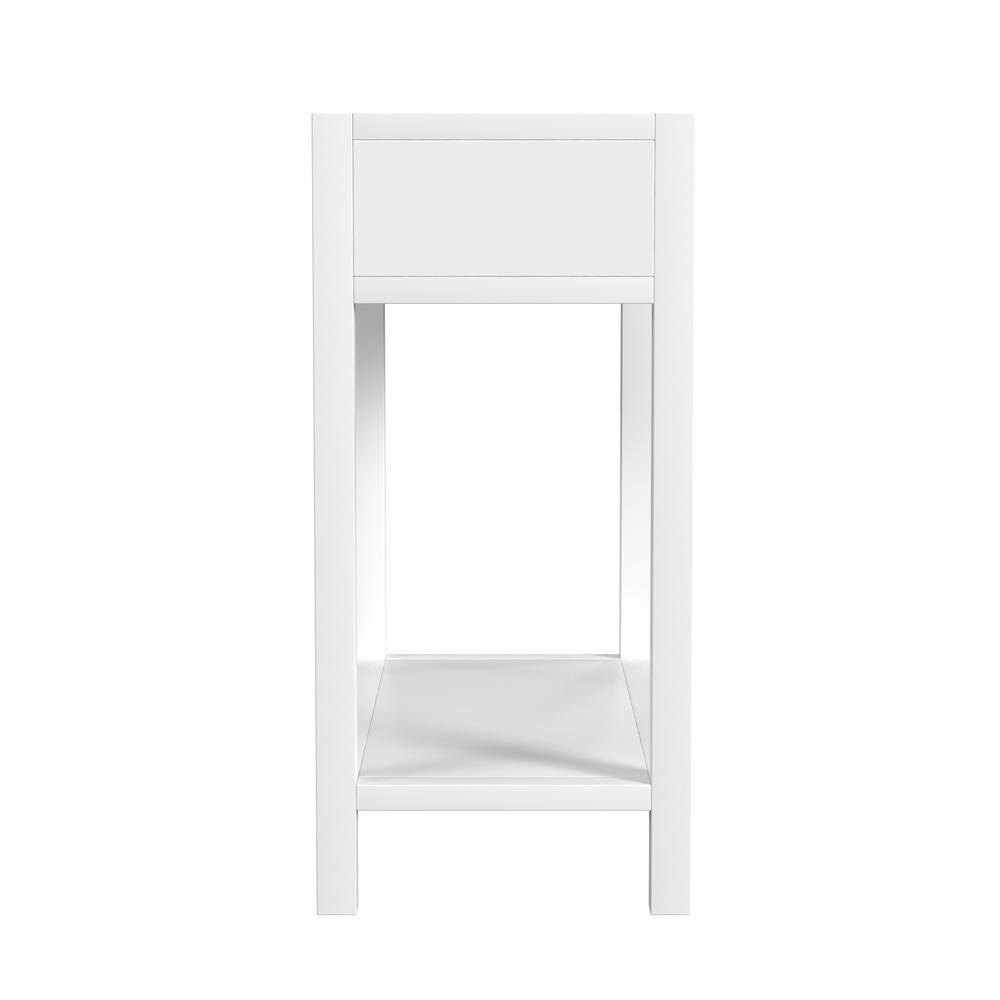 Back. Starlight Canyon Home - Wide White Nightstand with Drawer – 30 Inch Wood Nightstand for Bedroom - White.