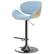 Angle. Simpli Home - Marana Bentwood Gas Lift Bar Stool - Denim Blue.
