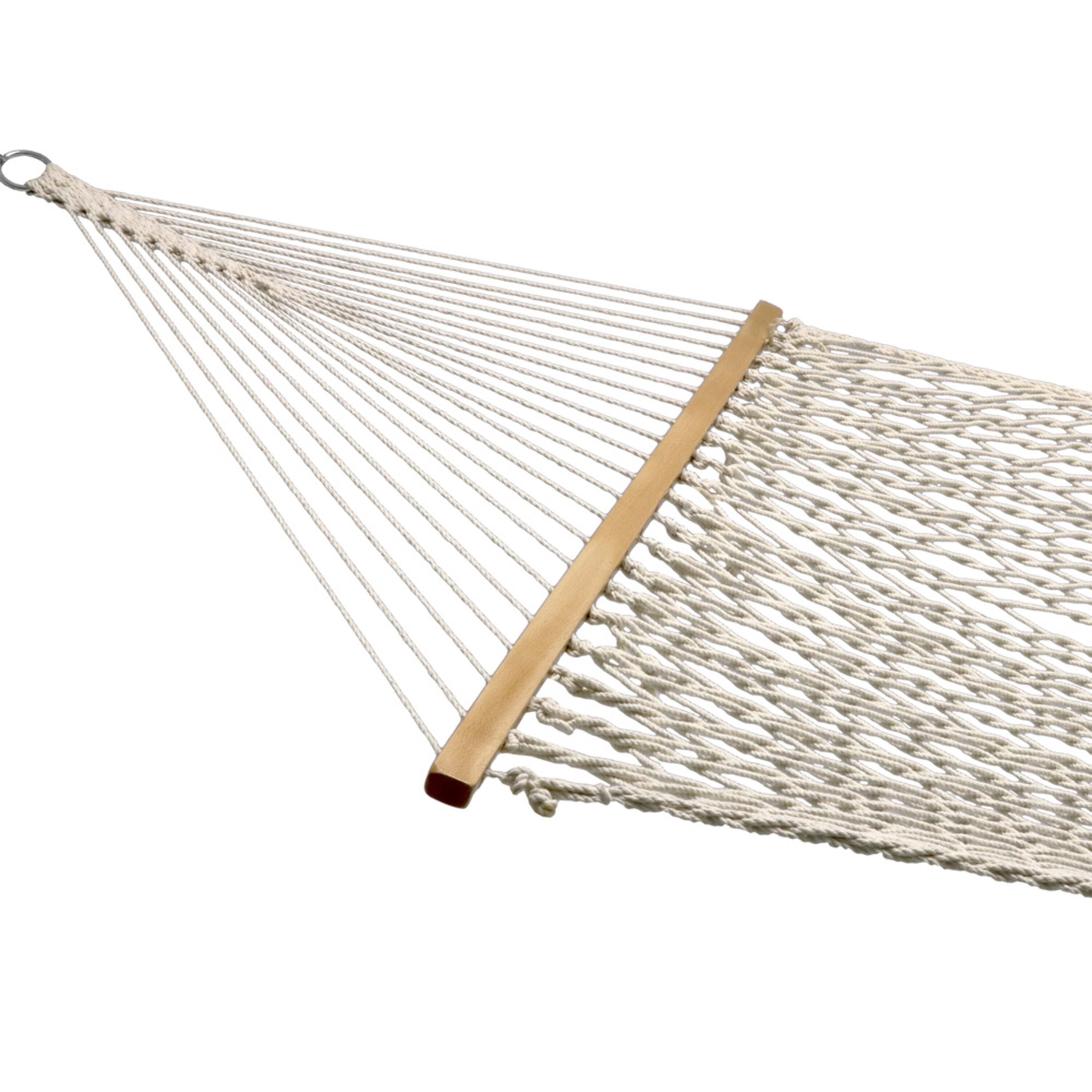 Alt View 8. Sunnydaze - 2-Person Cotton Rope Hammock with Spreader Bars - Natural.