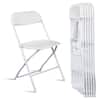 Front. Winado - 6PCS Portable Plastic Folding Chairs, Commercial Seat with Steel Frame for Indoor Outdoor Wedding Party Picnic Dining - White.