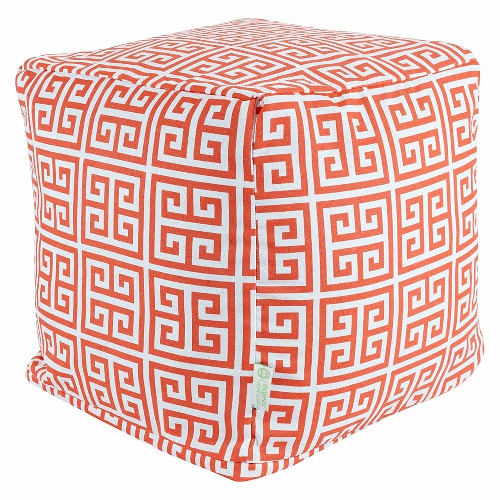 Majestic Home - Cube Pouf Towers - Orange