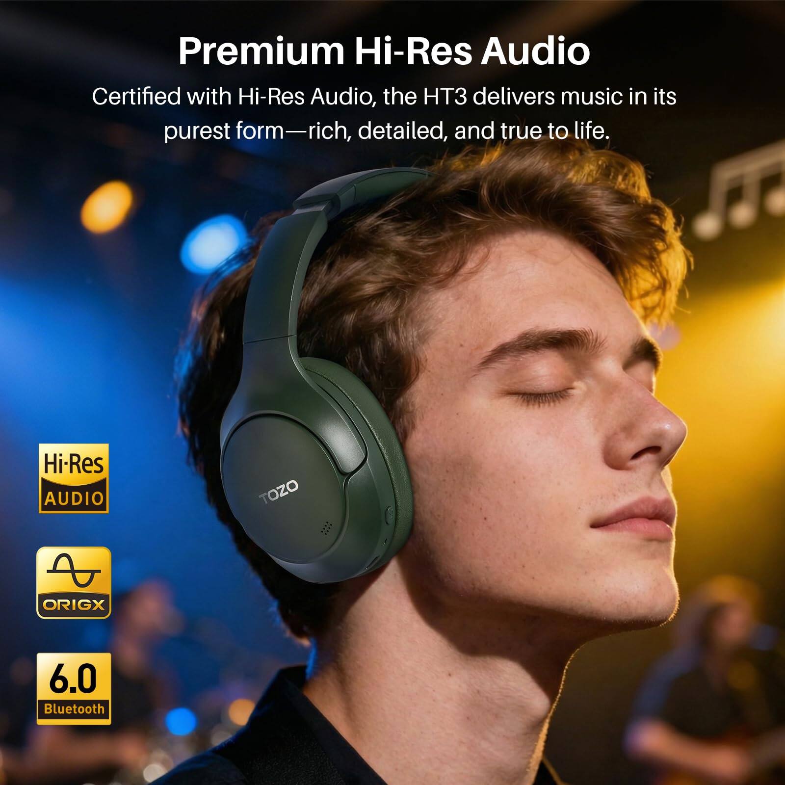 Premium Hi-Res Audio

Certified with Hi-Res Audio, the HT3 delivers music in its purest form—rich, detailed, and true to life.

Hi-Res AUDIO TOZO ORIGX 6.0 Bluetooth