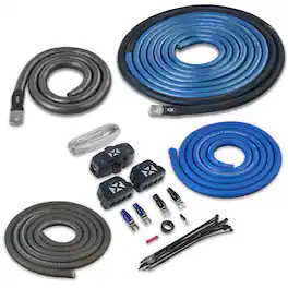 NVX - XAPK1D True 1/0 Gauge AWG 100% OFC Dual Amplifier Wiring Kit Without RCA Cable