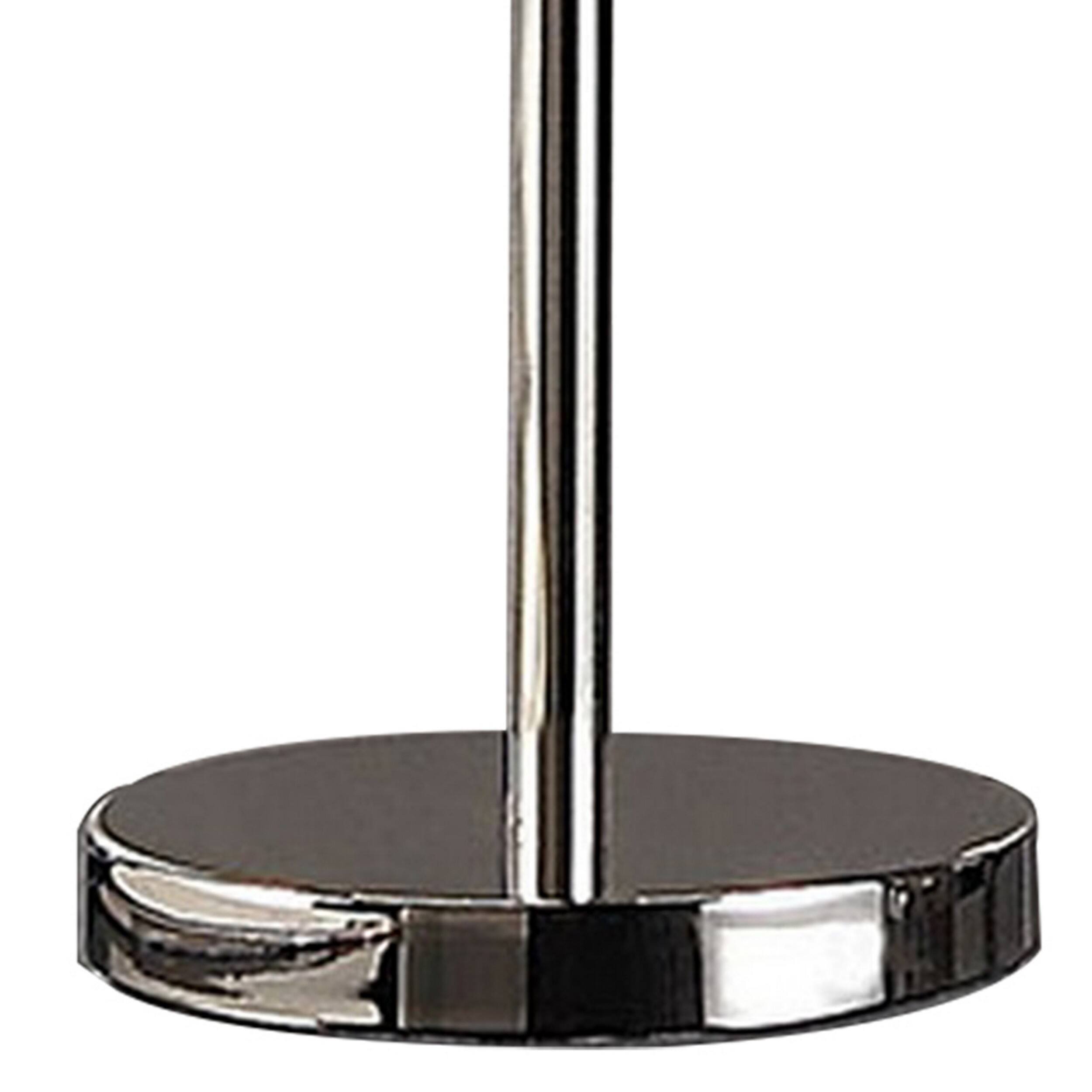 Back. Manhattan Lane - Spark 23 Inch Table Lamp, 2 Cylindrical Acrylic Shades, Bright Nickel - Nickel.