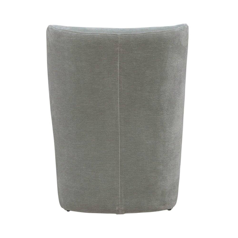 Alt View 4. Liberty Furniture Industries - Accent Dining Chair with Castors - Rounded Back - Sapphire Upholstry - Grey.