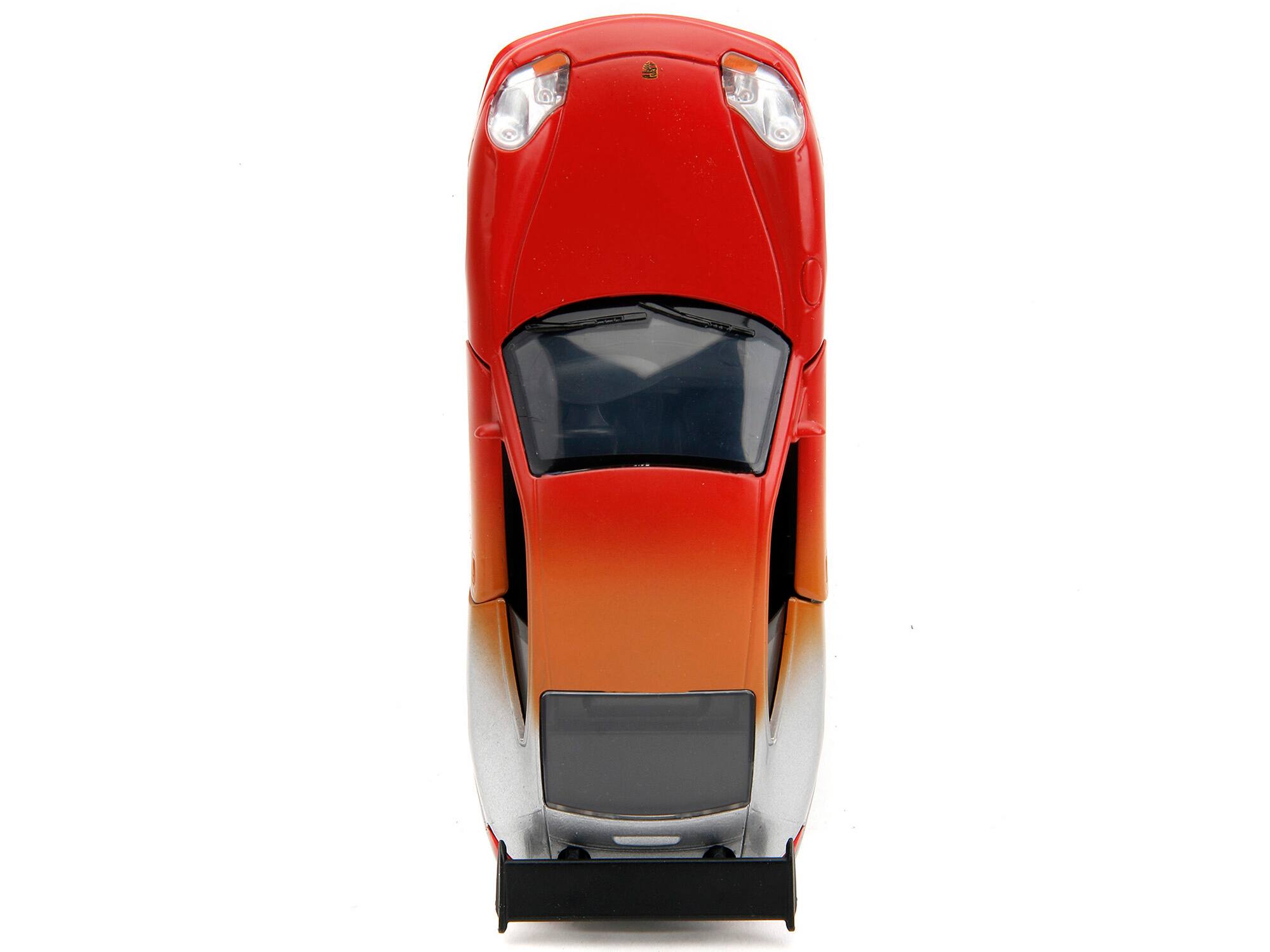 Alt View 7. Jada - Porsche 911 GT3 RS Matt Orange and Silver Metallic "Pink Slips" Series 1/32 Diecast Model Car by Jada - Multicolor.