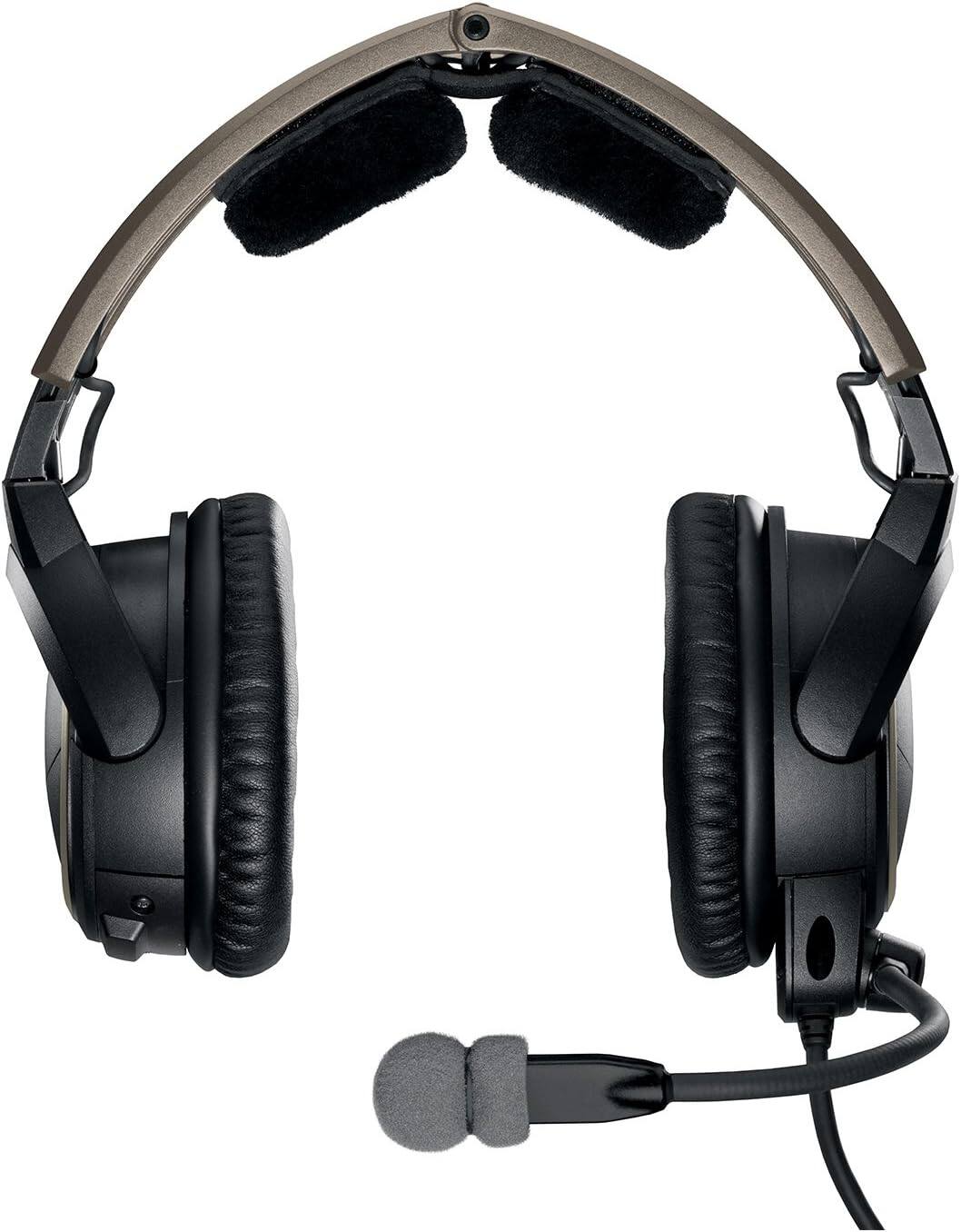 Back. Bose - A20 Aviation Headset with Standard Dual Plug Cable - Black.
