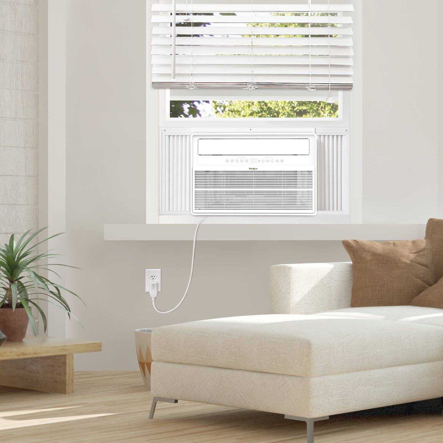 Alt View 26. Whirlpool - 24,000 BTU 230V Window Mounted Inverter Air Conditioner with Remote Control - White.