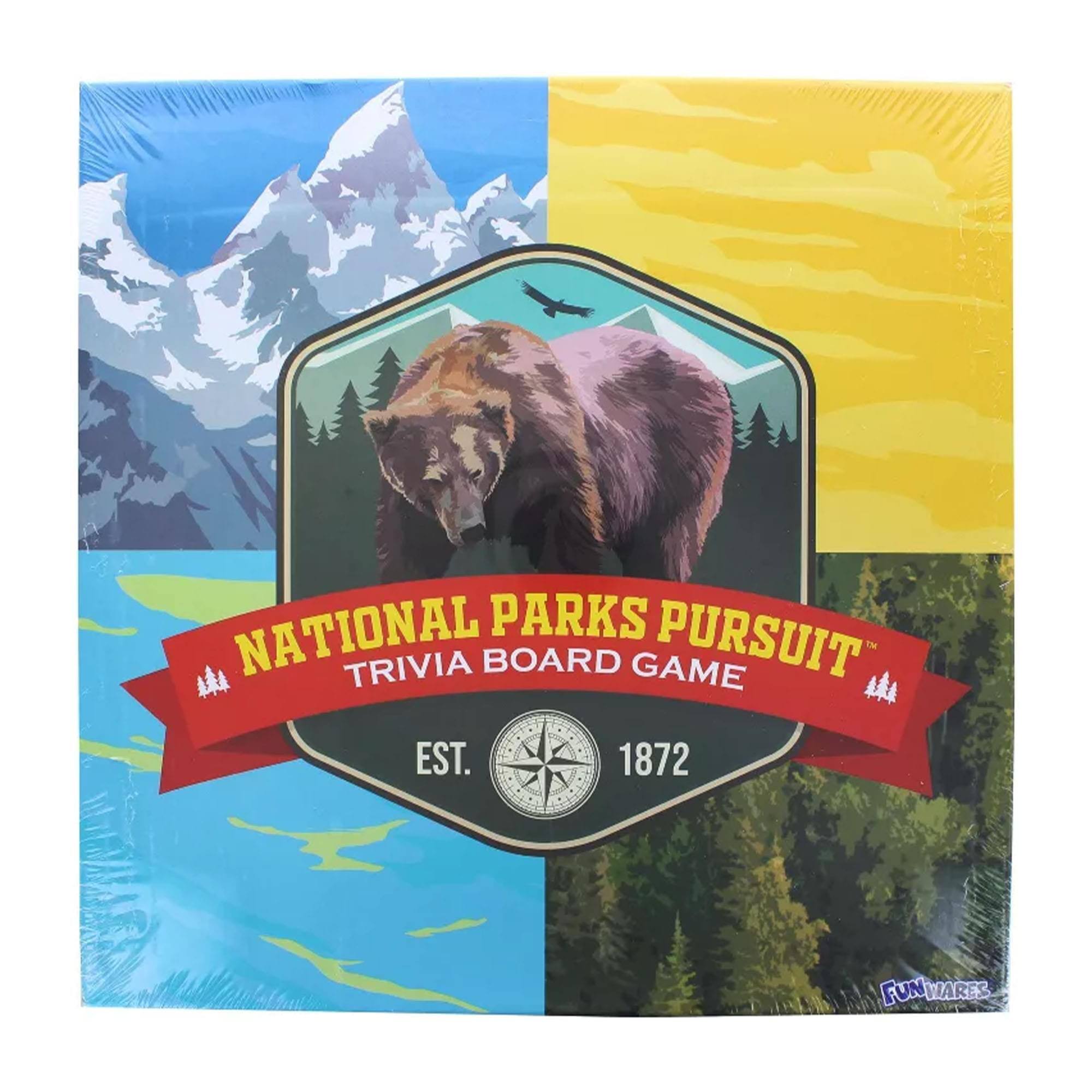 National Parks Pursuit Trivia Board Game  
Est. 1872  
Fun Wares