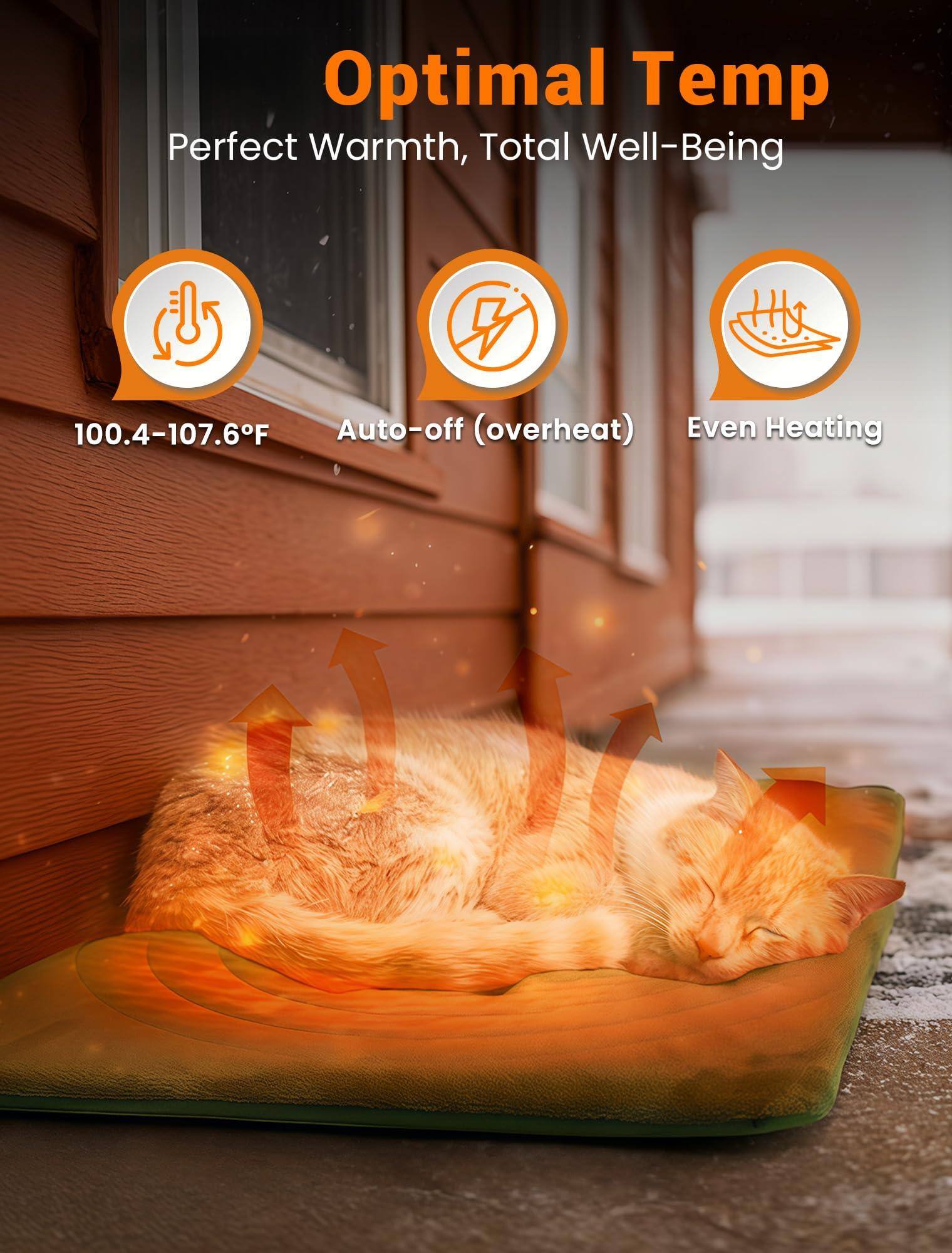 Optimal Temp  
Perfect Warmth, Total Well-Being  

100.4-107.6°F  
Auto-off (overheat)  
Even Heating