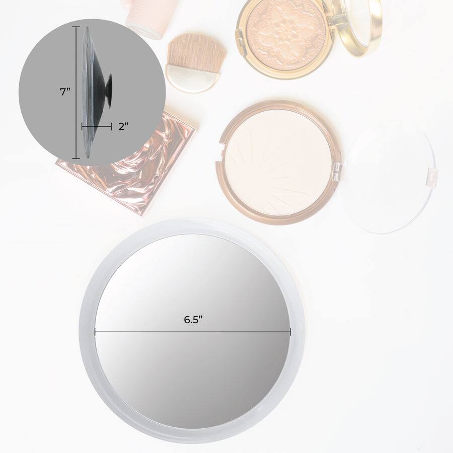 Left. Zadro - Travel Mirror with 7X Magnification and Suction Cup - Clear.