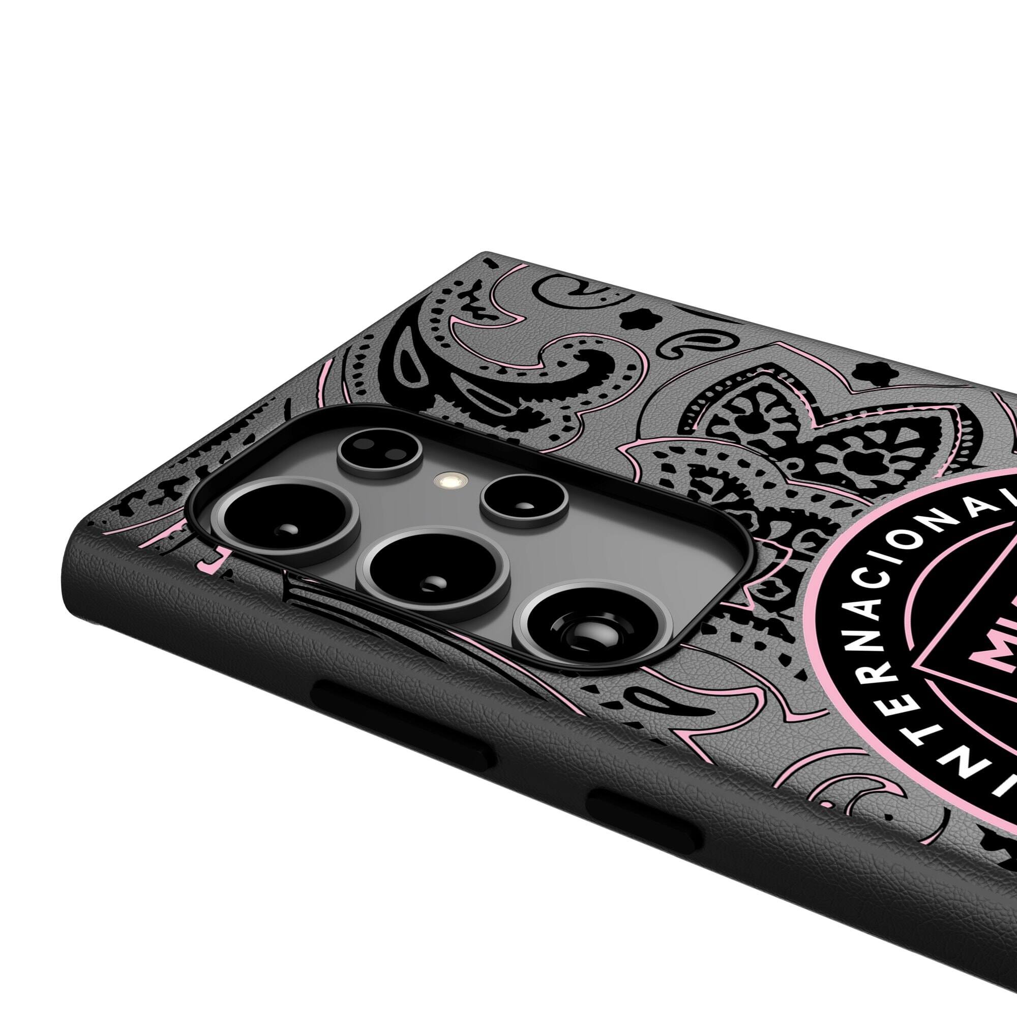 Alt View 3. Keyscaper - Black Inter Miami CF Galaxy Magnetic Bump Case - S24 Ultra - Black.
