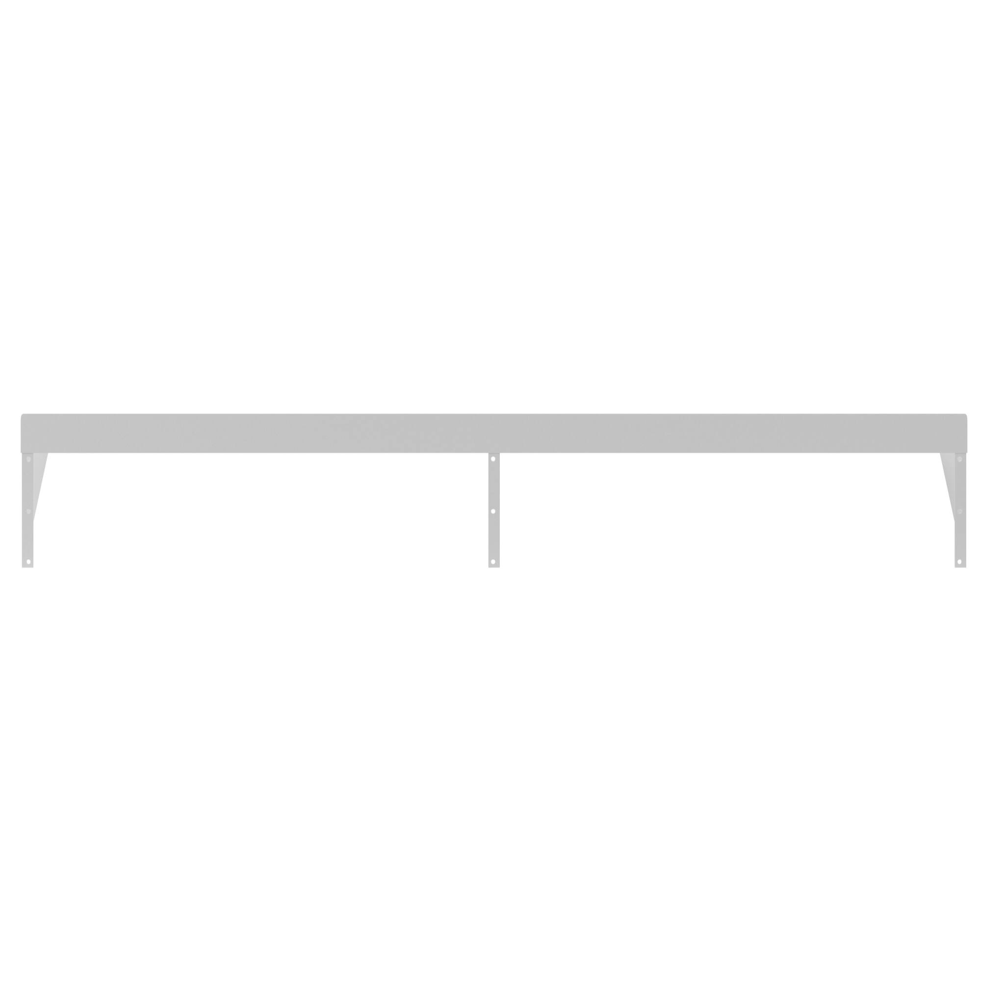 Alt View 2. Koolmore - 12" x 72" 18-Gauge Stainless-Steel Heavy Duty Wall Shelf, WMSH-1272. - Stainless-Steel.