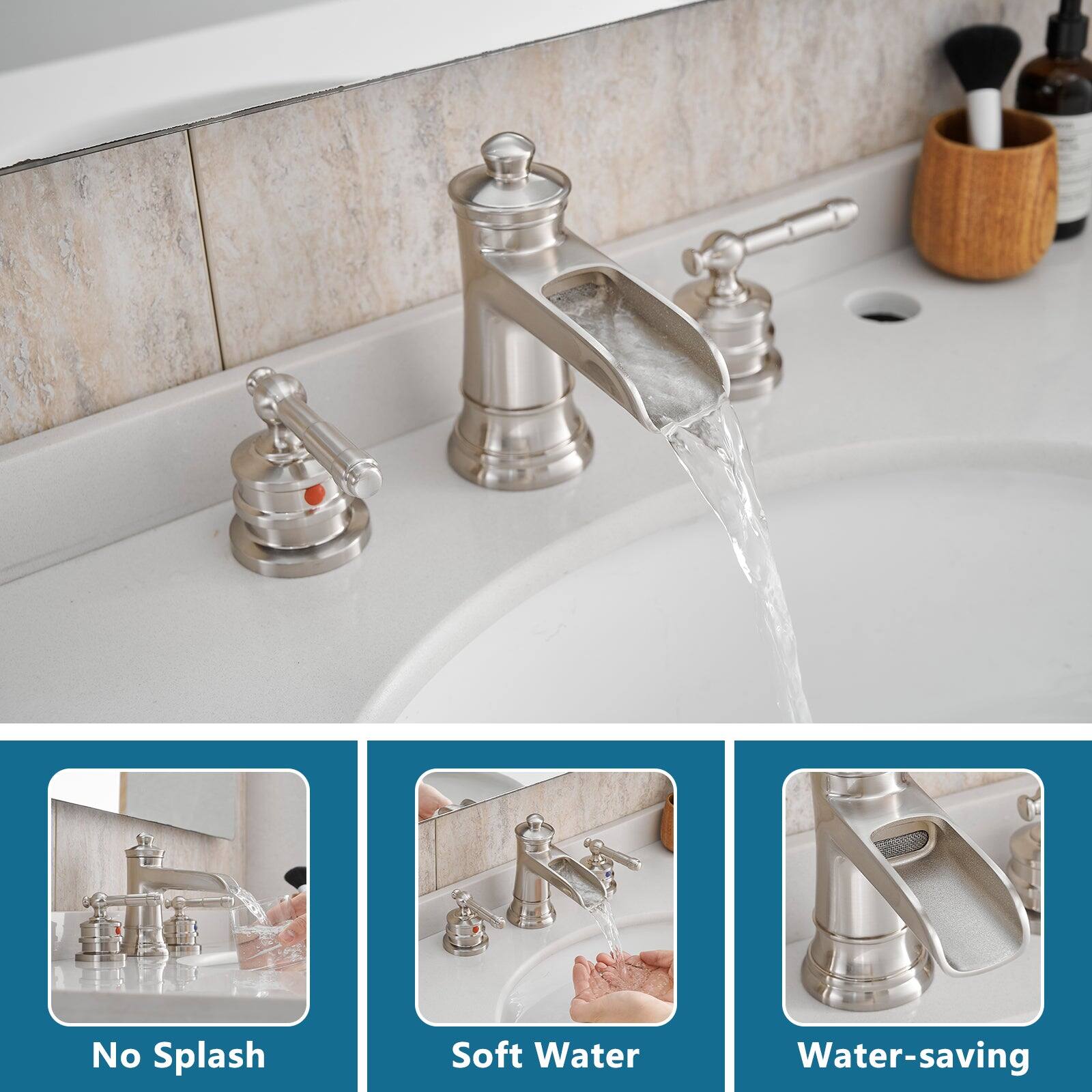 No Splash  
Soft Water  
Water-saving