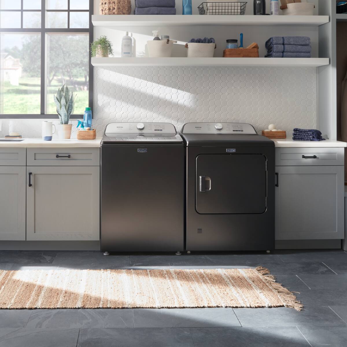 Alt View 7. Maytag - Maytag - 4.7 Cu. Ft. High Efficiency Top Load Washer with Pet Pro System - Volcano Black - Open Box - Excellent - Volcano Black.