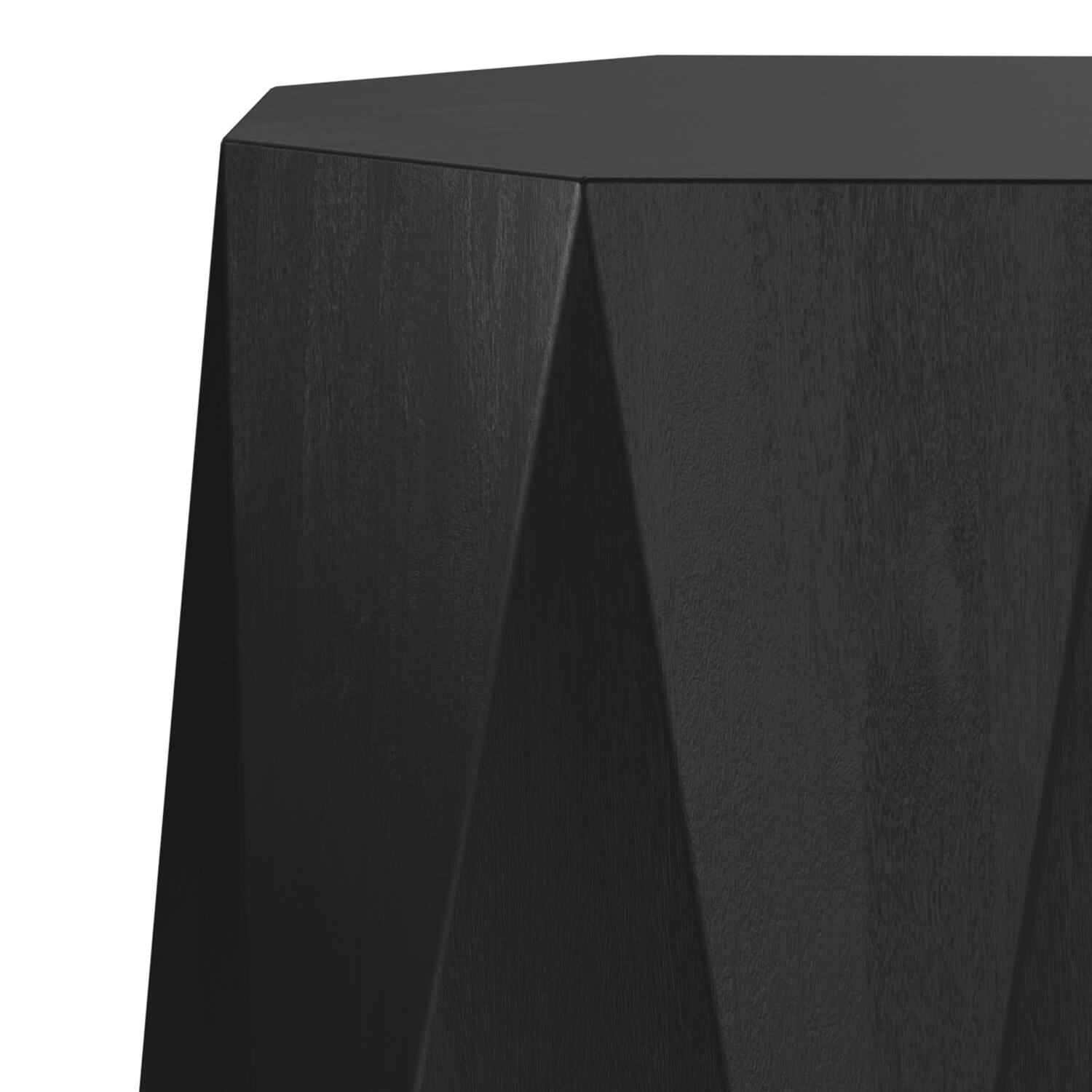 Alt View 5. Simpli Home - Kurt 15 inch Wide Solid Acacia Wood Side Table in Black - Black.