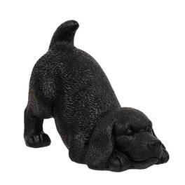BreeBe - Resin Playful Puppy Figurine - Black