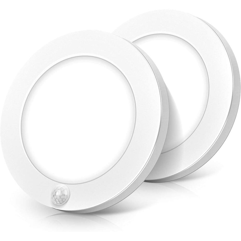 Front. ACJPR - Motion Sensor LED Ceiling Light – 15W, 3 Colors, 2-Pack.