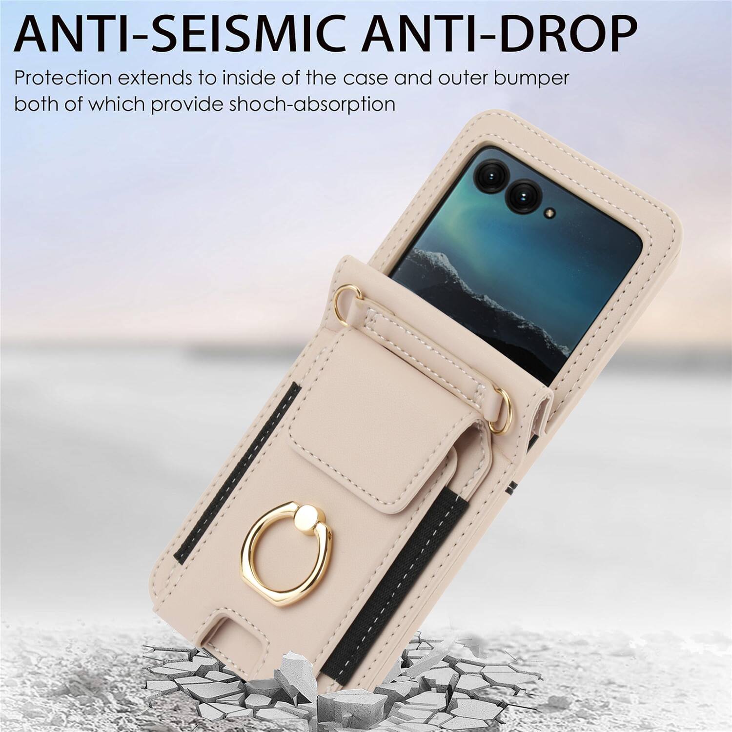 ANTI-SEISMIC ANTI-DROP  
Protection extends to inside of the case and outer bumper both of which provide shock-absorption