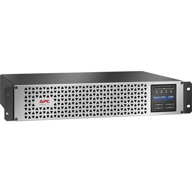 APC - Smart-UPS, Line Interactive, 1000VA, Lithium-ion, Rackmount 2U, 120V, 6x NEMA 5-15R outlets, SmartConnect - Black,Silver