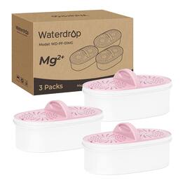 PF-01MG Magnesium Water Filter for Waterdrop Pitchers, 100-Gal/2-Mo Life, Pack of 3 - White