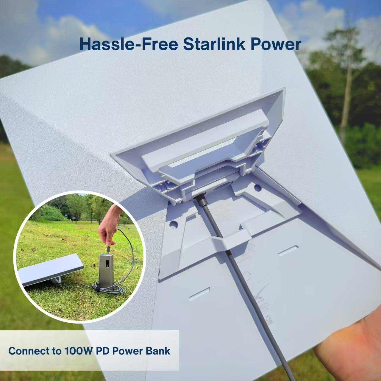 Hassle-Free Starlink Power

Connect to 100W PD Power Bank