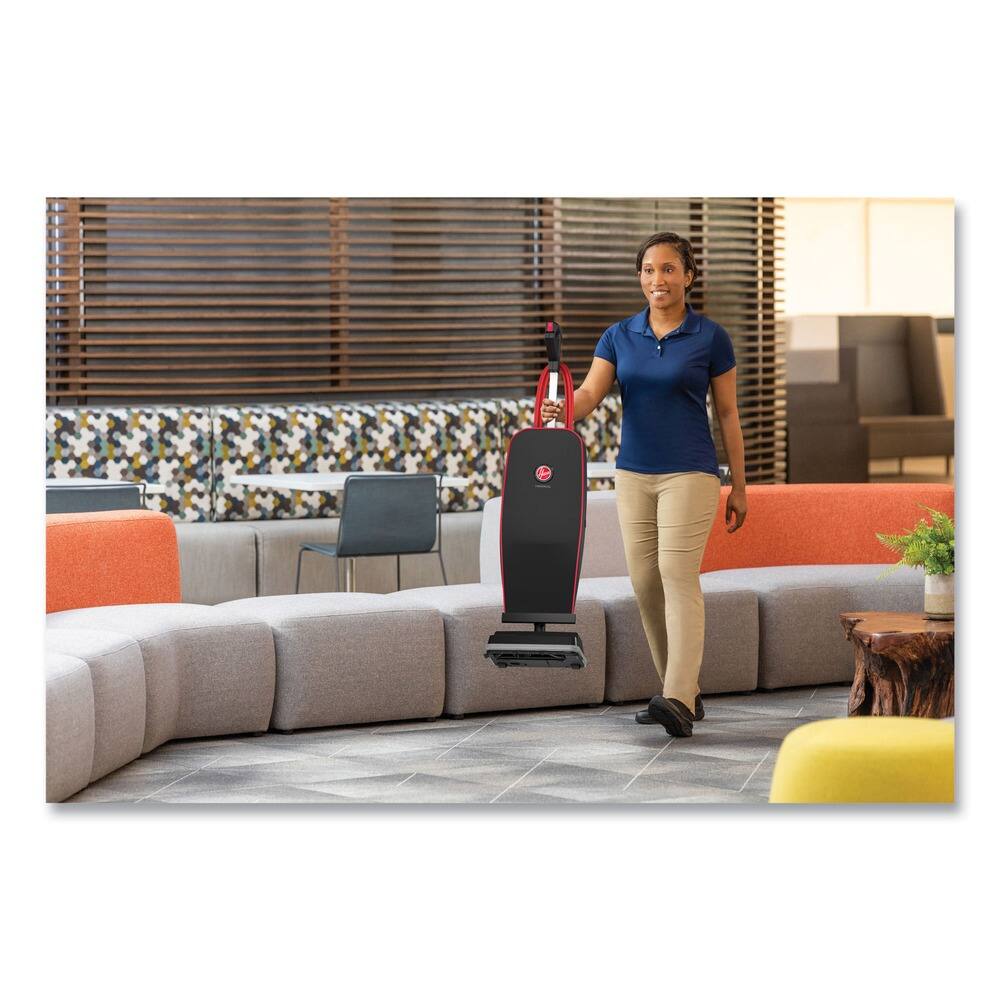 Hoover - CH50200 Task Vac 12 in. Cleaning Path Soft Bag Lightweight Upright Vacuum Cleaners - Black - Thumbnail 3