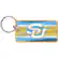 Front. WinCraft - Southern University Jaguars Distressed Rectangle Gloss Key Ring - Multicolor.
