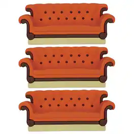 Monogram - Friends Couch 3D Foam Magnet | Lot of 3 - Orange