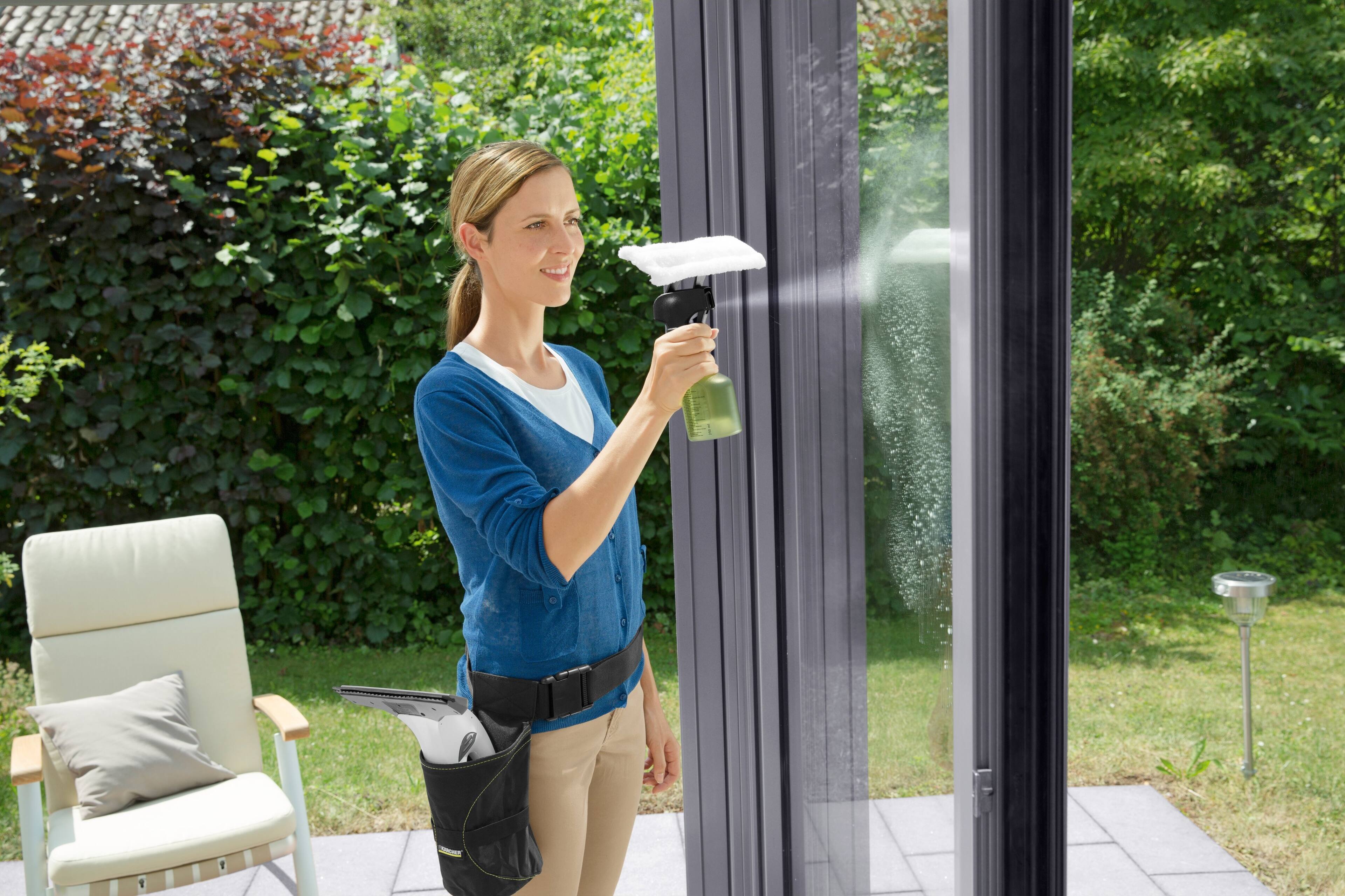 Back. Karcher - Replacement Spray Bottle for  Window Vacuums - with Microfiber Pad.