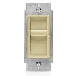 Leviton - SureSlide Dimmer Switch for Dimmable LED, Halogen and Incandescent Bulbs, 6672-1LI - Ivory