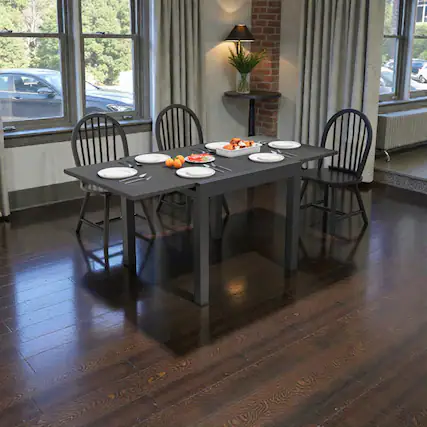 Front. Hivvago - Versatile Patio Table Expanding Between 31.5 and 63 Inches - Gray.