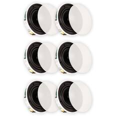 Front. Theater Solutions by Goldwood - TSQ670 in Ceiling 70 Volt 6.5" Speakers Quick Install 3 Pair Pack - Paintable White.