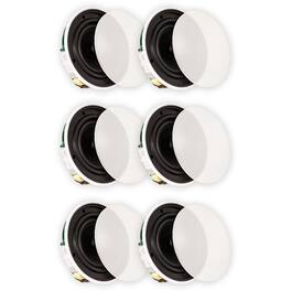 Theater Solutions by Goldwood - TSQ670 in Ceiling 70 Volt 6.5" Speakers Quick Install 3 Pair Pack - Paintable White