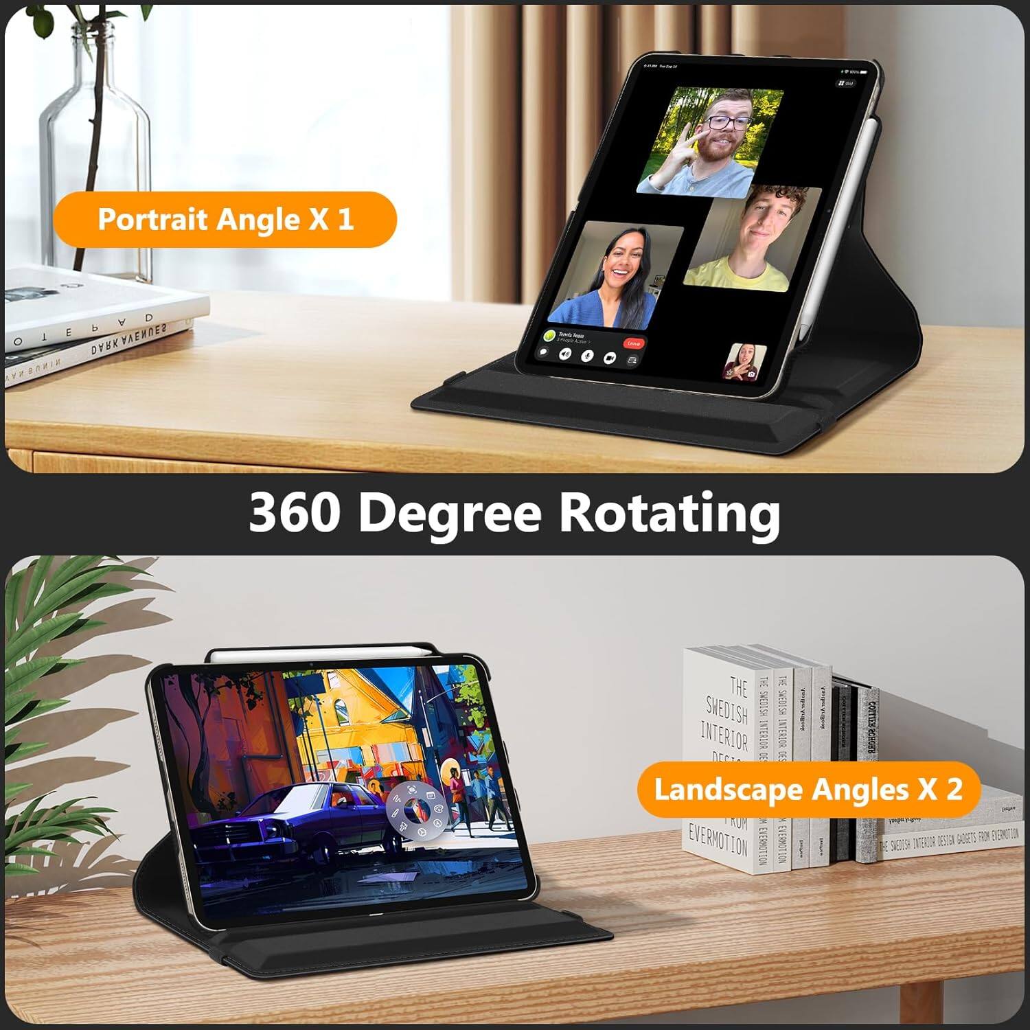 Portrait Angle X 1

360 Degree Rotating

Landscape Angles X 2