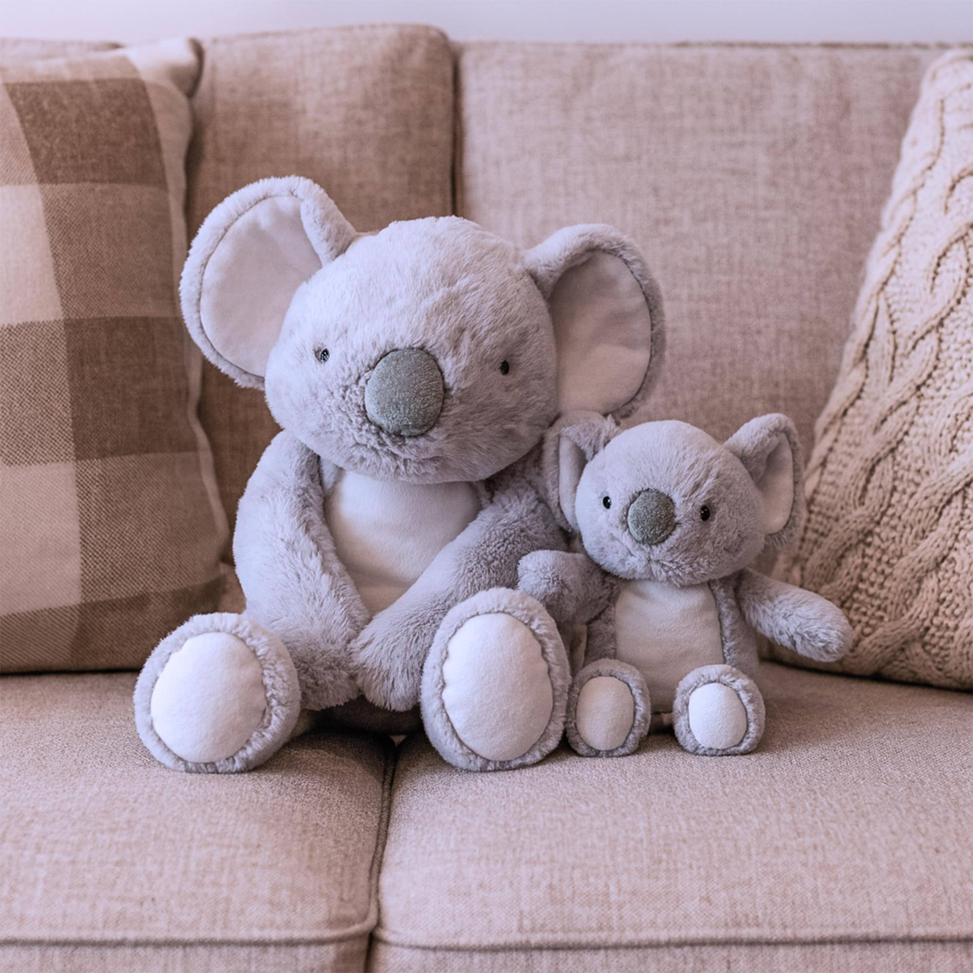 Alt View 1. TriAction Toys - Snooze Monsters Interactive Bedtime Plush Set | Koala With Baby - Grey.