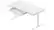 Front. ErgoAV - Adjustable White Electric Standing Desk with USB Ports & Storage Drawer/Keyboard Tray - 55" x 27", ERDS4-01W - White.