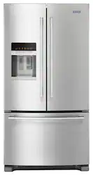 Maytag - 25 Cu. Ft. 36- Inch Wide French Door Refrigerator with PowerCold Feature - Stainless Steel - Front_Zoom