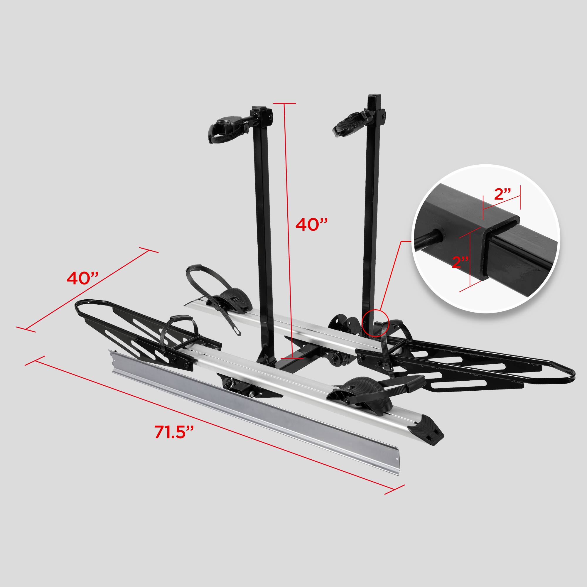 The text on the image reads: "2" 40" 40" 2" 71.5". This can be grouped and corrected as follows:

"2" 40" 40" 2" 71.5"

This text describes the dimensions of a piece of equipment, with the numbers indicating the height, width, and depth of the item. The first number "2" represents the height, the second number "40" represents the width, and the third number "40" represents the depth. The fourth number "2" represents the height again, and the fifth number "71.5" represents the depth.