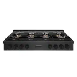 ZLINE - 48 in. Paramount Gas Rangetop with 8 Burner DuoPro Cooktop in Black Satin Stainless Steel (PSRTBS-48) - Black Satin Stainless Steel