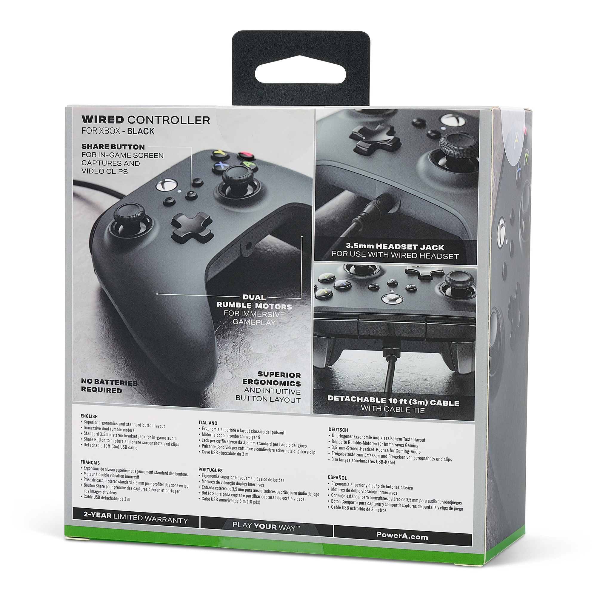 Alt View Zoom 19. PowerA - Wired Controller for Xbox Series X|S - Black.