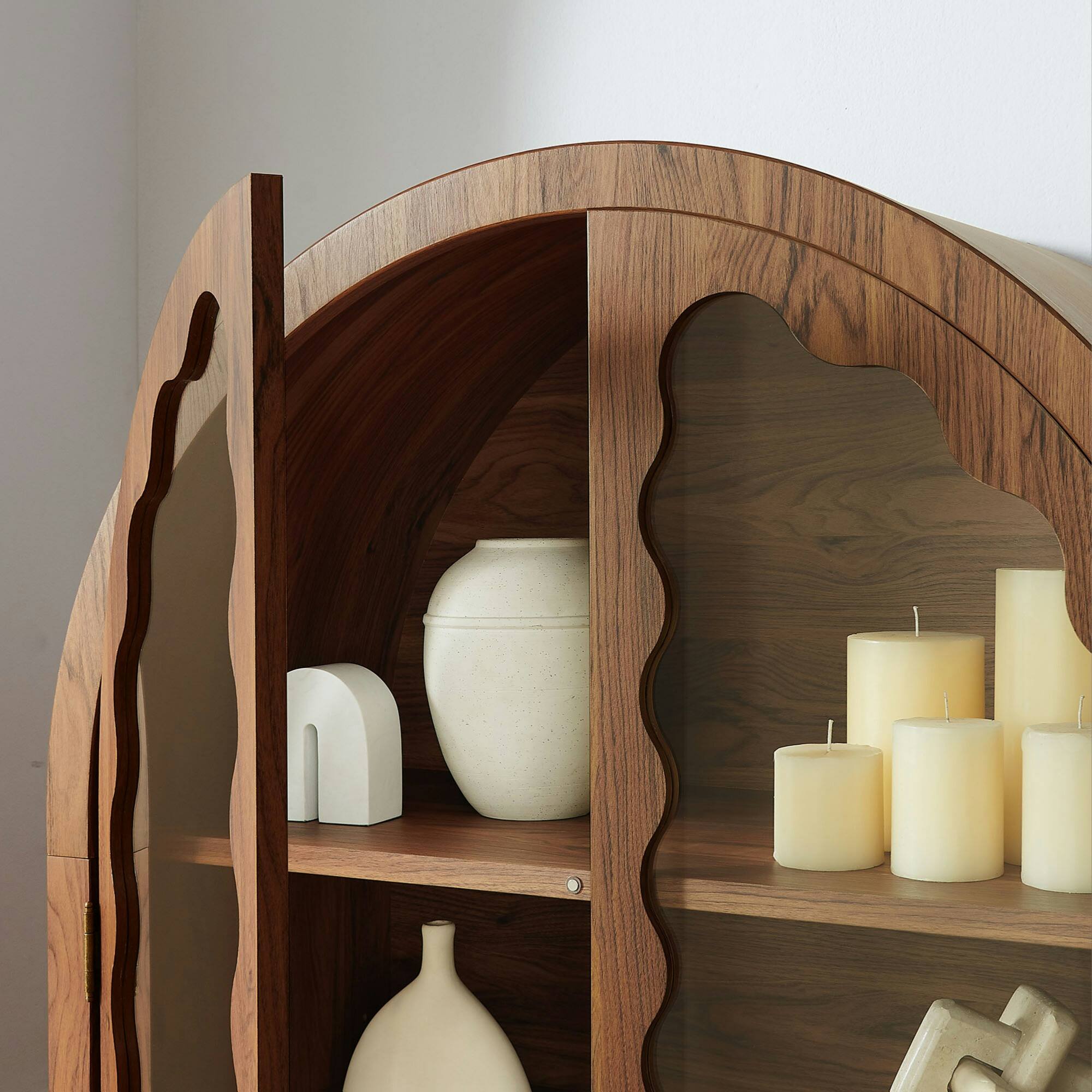 Alt View 10. Modway - Rory 76 Inch Arched Kitchen Pantry Cabinet by Modway - Walnut.