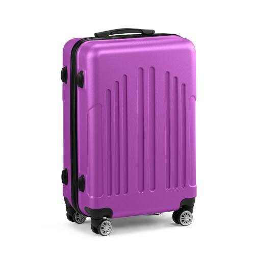 Alt View 2. Winado - 24" Checked Luggage Trolley Case ABS Hardside Medium Suitcase with Double Spinner Wheels & TSA Lock for Travel Business - Purple.