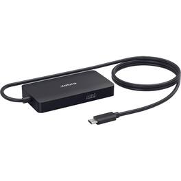 Jabra - PanaCast USB Hub USB-C - for Speakerphone, Computer, Camera - USB Type C - 4 x USB Ports - USB Type-C - Network - Black