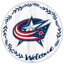 Fan Creations - Columbus Blue Jackets 12" Welcome Circle Sign - Multicolor