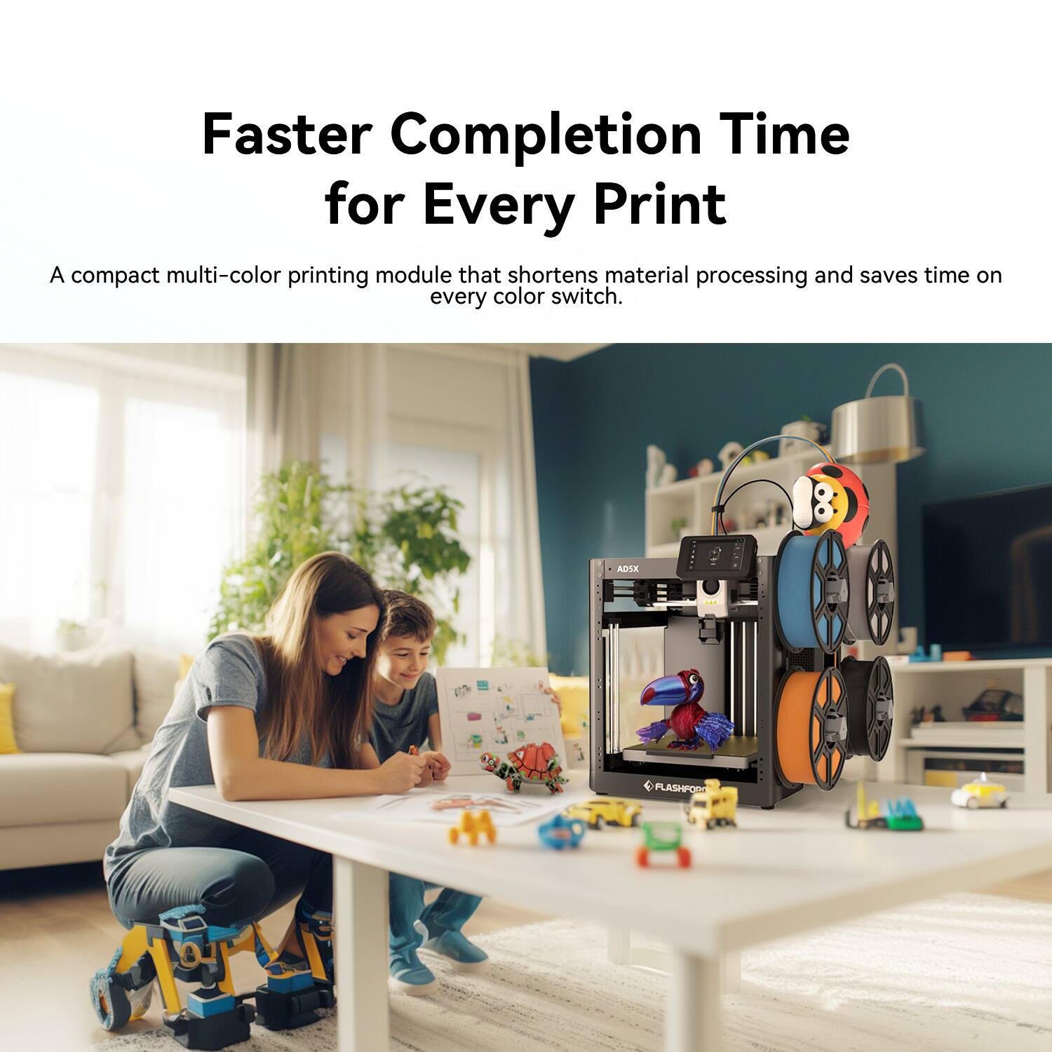 Faster Completion Time for Every Print

A compact multi-color printing module that shortens material processing and saves time on every color switch.