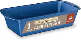 Bakken- Swiss - 11" Nonstick Loaf Pan – Carbon Steel, PTFE-Free, Oven Safe, Stackable, Dishwasher Safe - Blue Marble